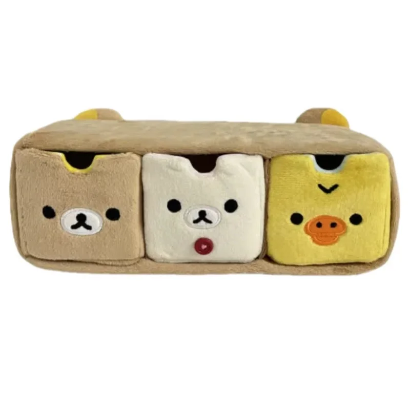 Kawaii Cartoon Relaxed Bear Wardrobe/Drawer/Compartment Box Rilakkuma Fun Stationery Ornaments Desktop Storage Girlfriend Gift desktop storage box stationery storage box desktop storage kit storage drawer boxes