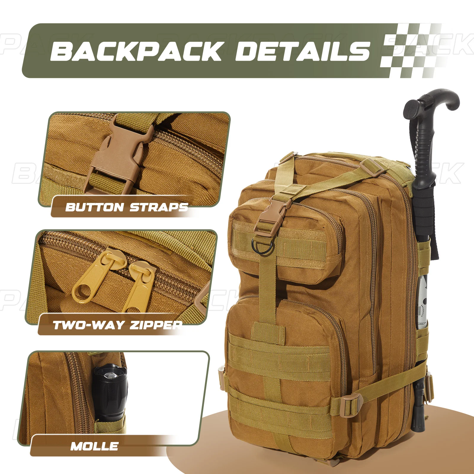 35L Outdoor Hiking Travel Backpack Camping & Climbing Backpack Army Camouflage Military Backpack Outdoor Sport Tactical Backpack