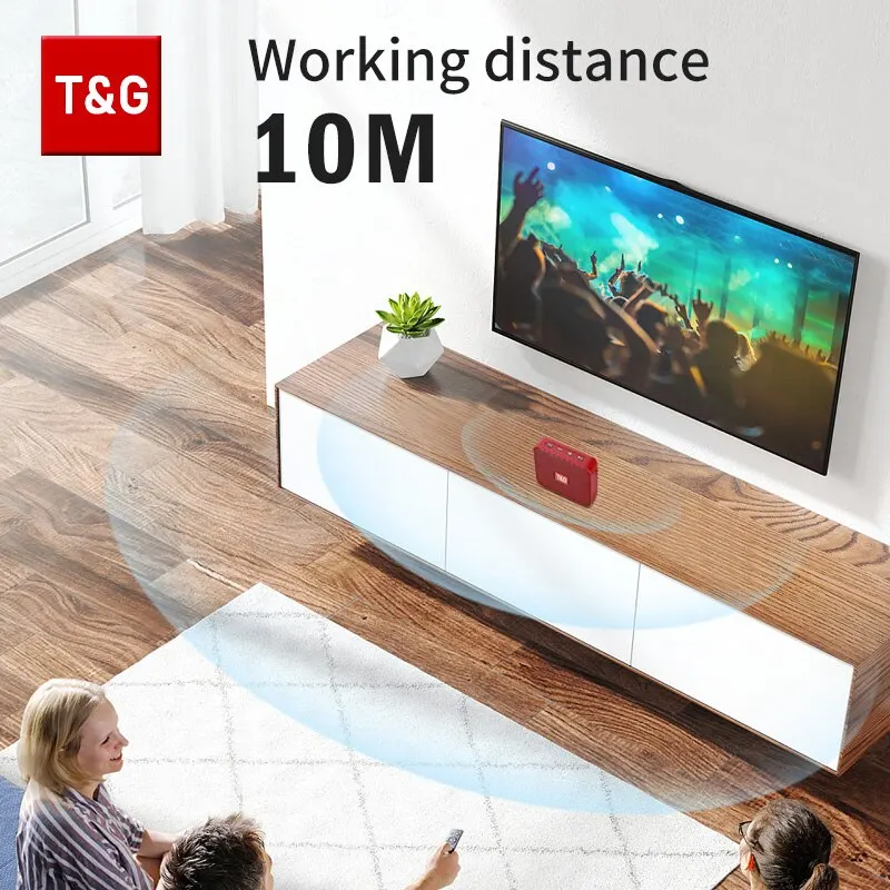 Bluetooth Speaker Bluetooth Speaker TG166 Portable Mini Wireless Soundbar Subwoofer Outdoor Indoor Loudspeaker Support TF Card FM Radio Waterproof