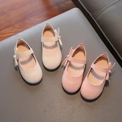 Children PU Leather Shoes Baby Girls Princess Shoes First Walker Soft Bottom Non-Slip Flats Shoes Baby Wedding Party Flats Shoes