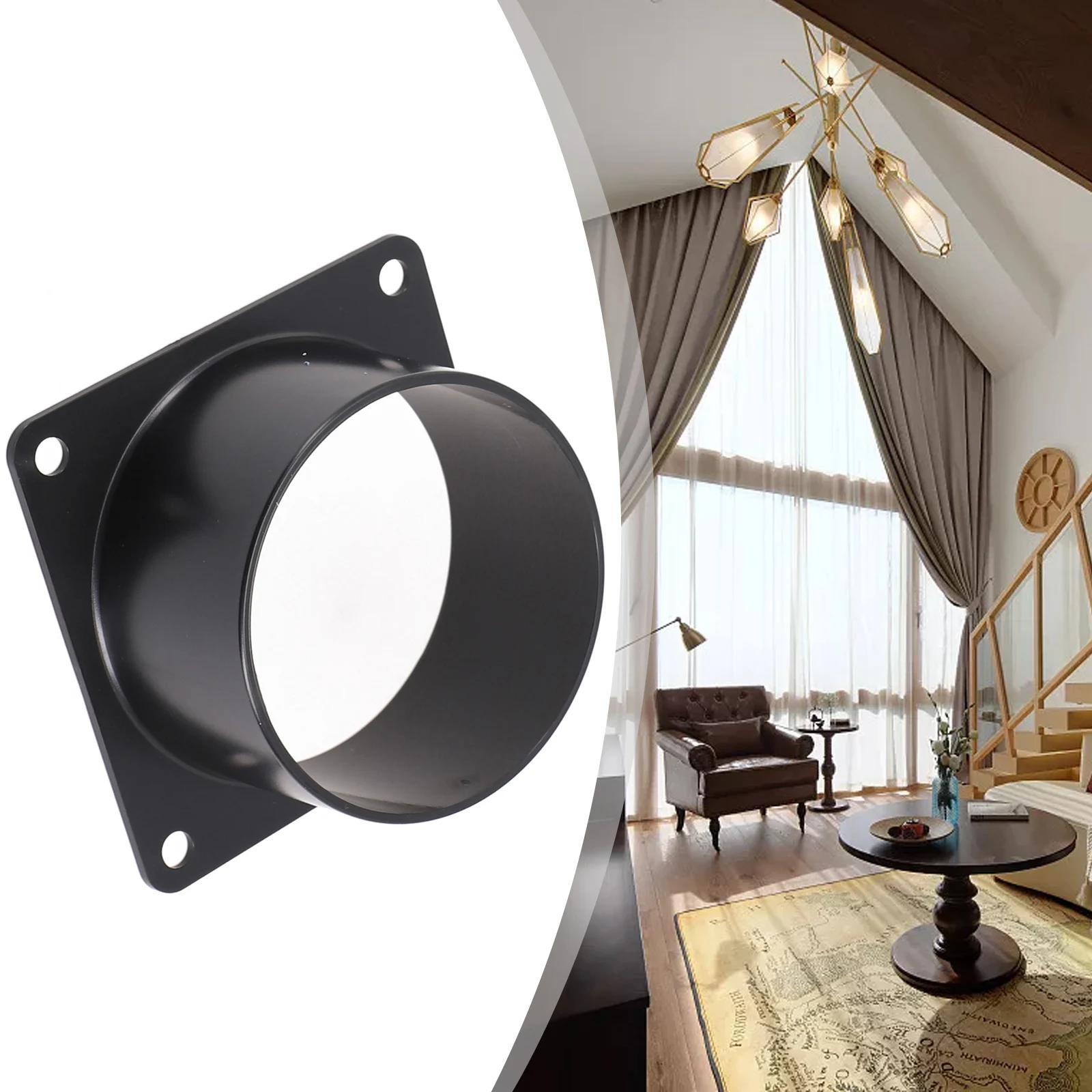 

75-120MM ABS Wall Flange Connector For Ventilation Pipe Air Ducting Connection For Smart Home Accessories Drop Ship