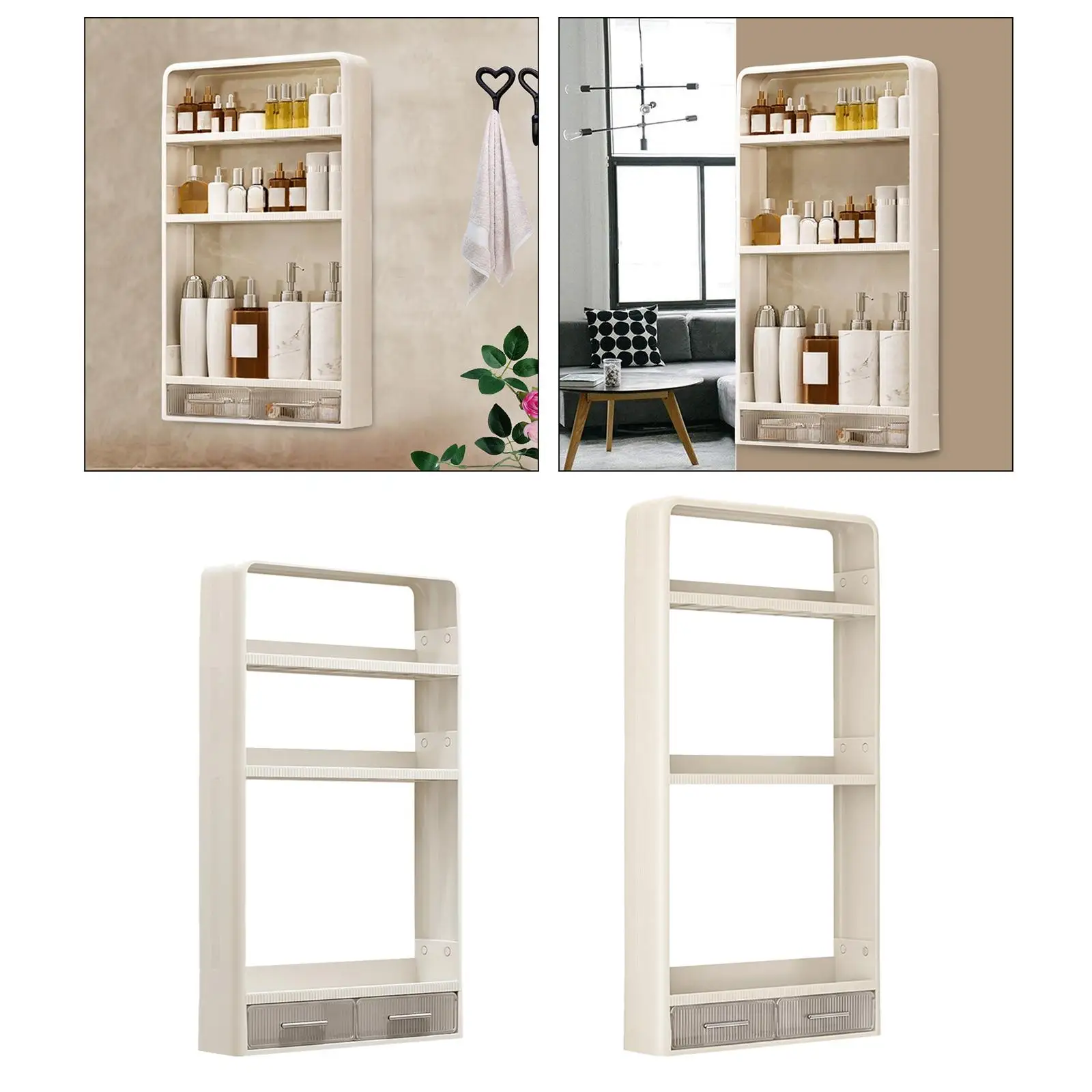 Wall Floating Shelves for Skincare Bathroom Shelf Organizer Toilet Shelf  40x10x70.5cm