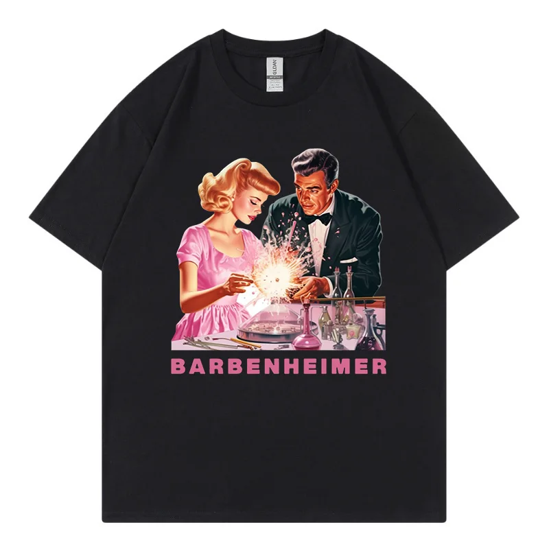 

Barbenheimer Tshirts 100% Pure Cotton T-shirt Funny Graphic T Shirts 2023 Summer New Clothes Men/women Casual Shirt Short Sleeve
