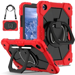 Durable Kids Silicone Armor Tablet Cover for A7 Lite 8.7 inch (RedBlack)