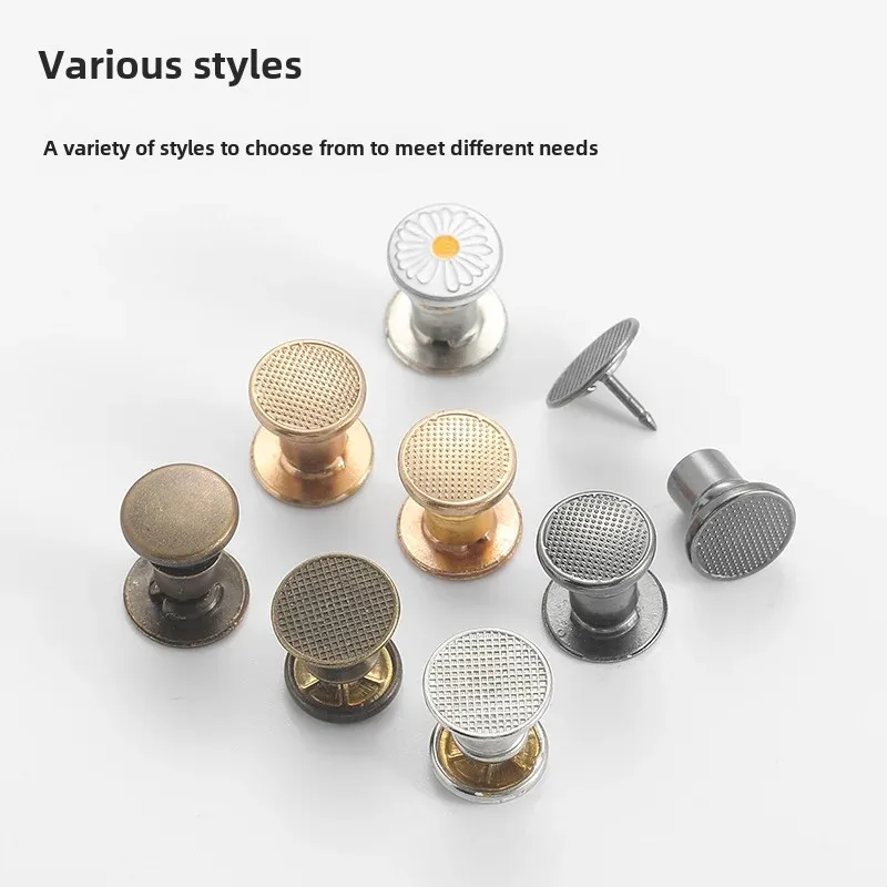 Multi-Functional Flat Bottom Metal Button Sleeves Removable And Adjustable Bag Hat Universal Metal Buckle Clothing Accessories S