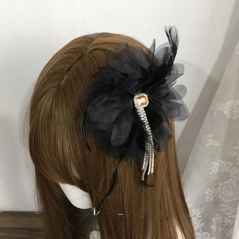 k Gothic Lolita 3 Piece Set Hairband Brooch Pin Hair Clip Lace Hair Accories Sli Unique Design ex Fre out