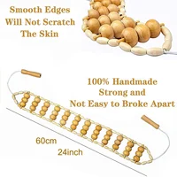 Wood Therapy Massage Tools,Wood Back Massager Roller Rope - for Body Shaping,Pain Relief,Wooden Therapy Lymphatic Tool 2