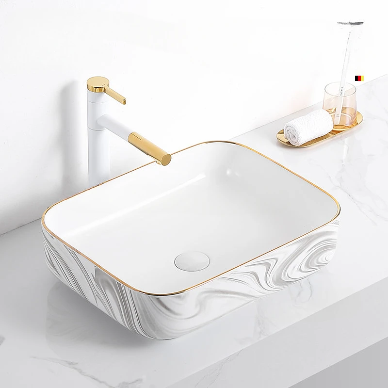 

Home Bathroom Sinks Balcony Washing Sink Hotel Homestay Round Ceramic Washbasin Modern Countertop Basin Small Size Bathroom Sink