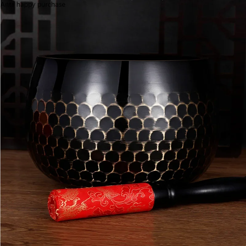 Copper Bowl Buddha Sound Bowl Buddhist Supplies Tibetan Bowls Sacrificial Music Therapy  Tibetan Singing Bowls Set Mat Stick 4