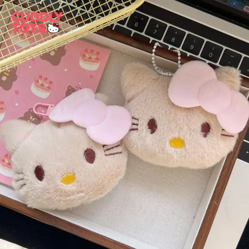 

Hello Kitty Plush Pendant Cartoon Bag Decor Soft Pp Cotton Kawaii Hello Kitty Cute Plush Keychain Pendant for Children Girl Gift