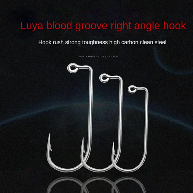 10pcs Baitholder Fishing Jig Hooks Aberdeen Fishing Hook 90 Degree