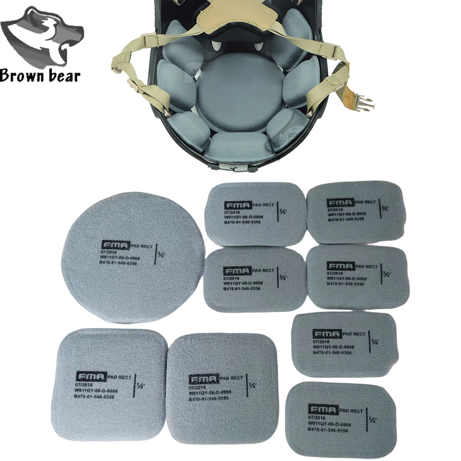 

Tactical Non-toxic Memory EVA Foam Helmet Protective Pads Replacement Pads for Hunting Airsoft CP Fast MICH Helmet Accessories