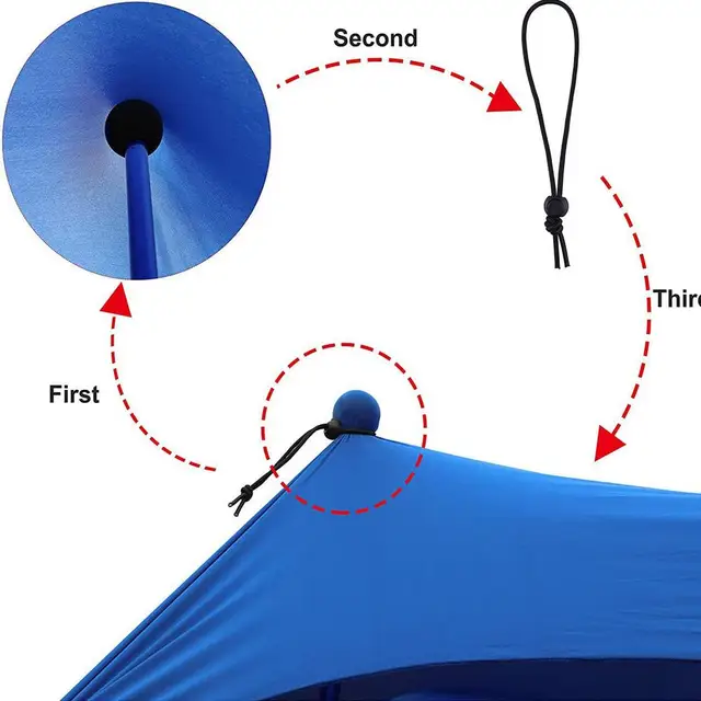 Telo Ricambio Ombrellone Spiaggia 3x3m - Protezione UV Poliestere Per 8 Stecche - Foto 5