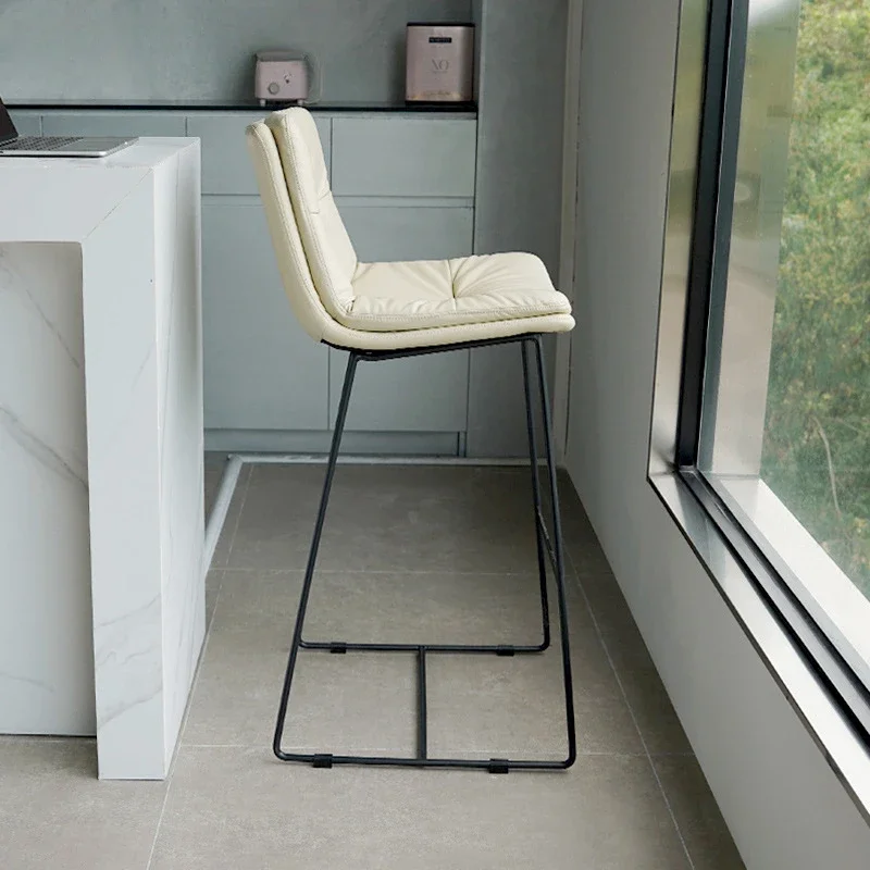 

Высокие минималистичные металлические барные стулья, спинка для ресторана, уличные современные барные стулья, кухонный дизайн, Cadeira, мебель для бара WZ50BC