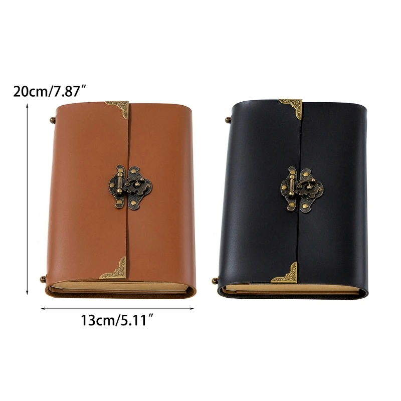 

Journal Notebook Vintage PU Leather Sketchbooks Notepads Sketching Book Blank Page 200Pages