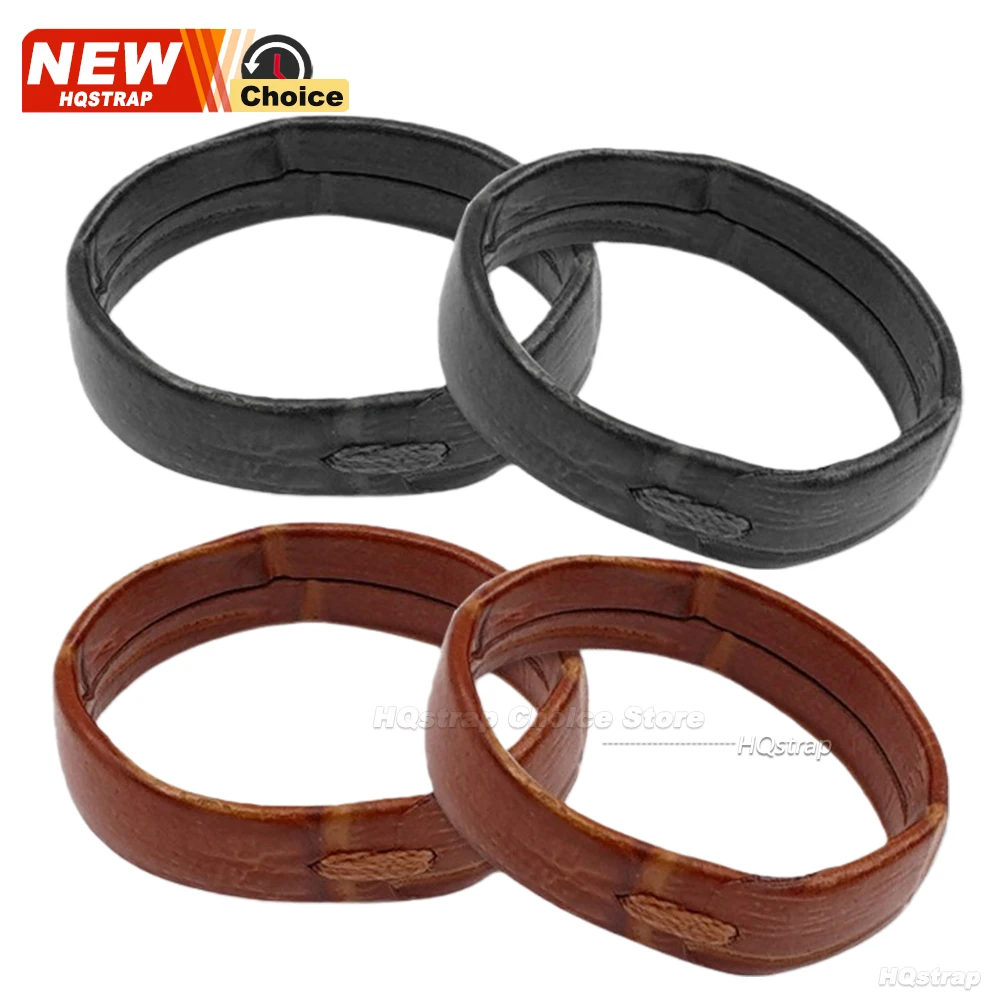 Premium Leather Watchband Keeper Rings - Watch Strap Hoop Loop Buckle Replacement Holder Accessories (2/4/6pcs)