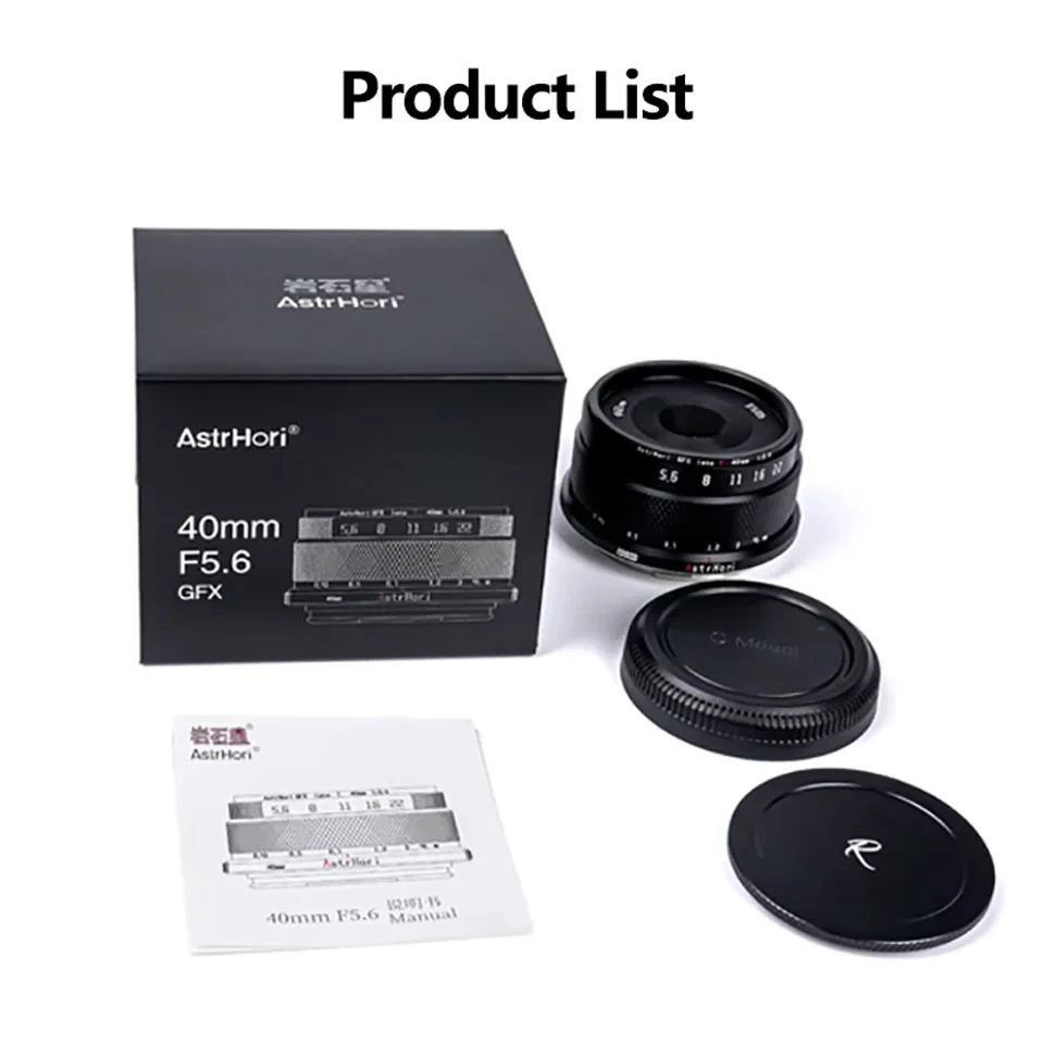 Фото AstrHori 40 мм F5.6 MF средний формат ручной основной объектив для крепления Fuji GFX №4
