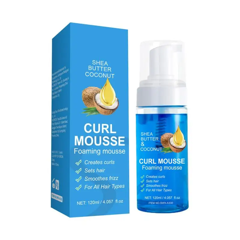 Curl Mousse Foaming mousse Curl Mousse oil Soft Foaming 120ml Hair for Curly Hair Defines Curls Anti Frizz