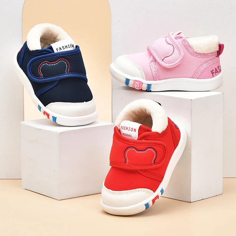 

Winter Keep Warm Toddler Shoes With Plush Fashion Baby Boys & Girls Kids Cotton Shoes Soft-Soled No-Slip Size 15-22