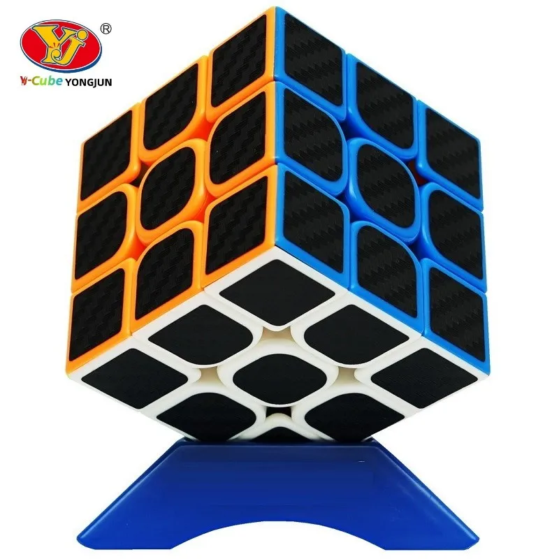 

YJ Carbon Fiber Sticker Speed 3x3 Magic Cube Кубик Рубика 3x3x3 Magico De Cubos 3by3 Brain Teaser Educational Rubic Toys