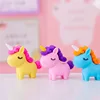3Pcs/Lot Cute Cartoon Unicorn Eraser Kawaii 3D Pony Detachable Pencil Eraser Rubber For Kids School Student Stationery Gifts 3