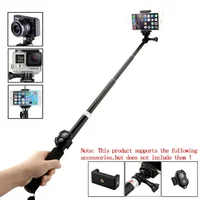 93cm Aluminum Alloy Extendable Handheld Selfie Stick Telescoping Pole for GoPro Hero 9 8 7 6 5 4 3 OSMO Action Xiaoyi SJCAM Eken
