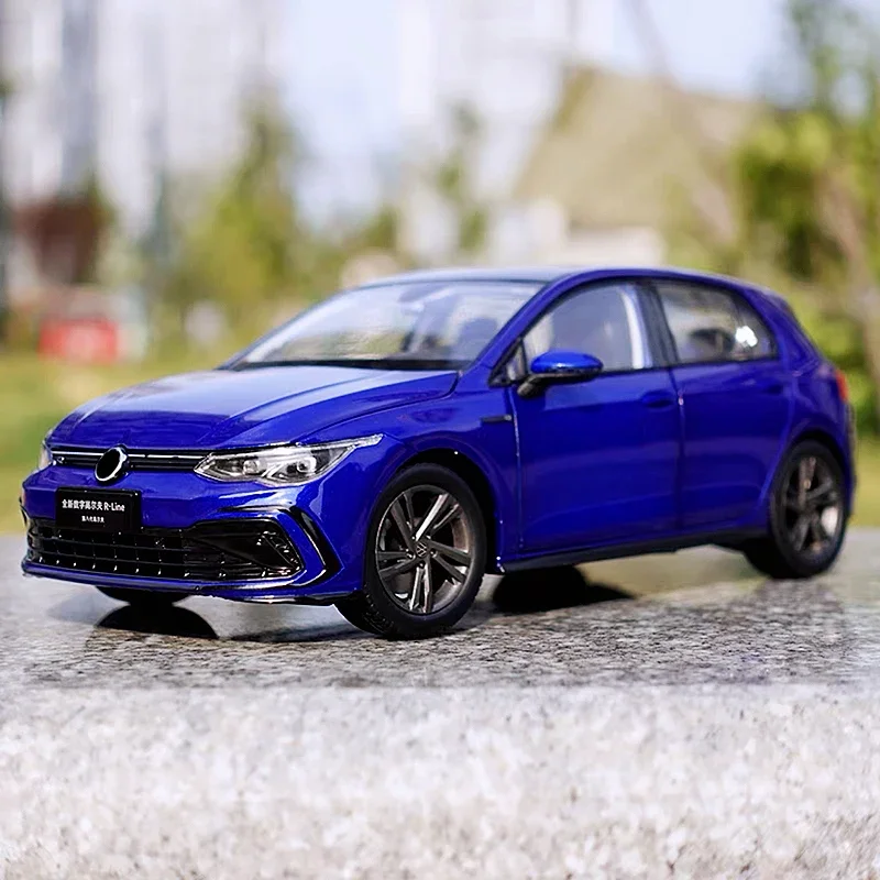 Toy Car Blue Line Diecast 1/18 Golf R-Line Generation Vehicle