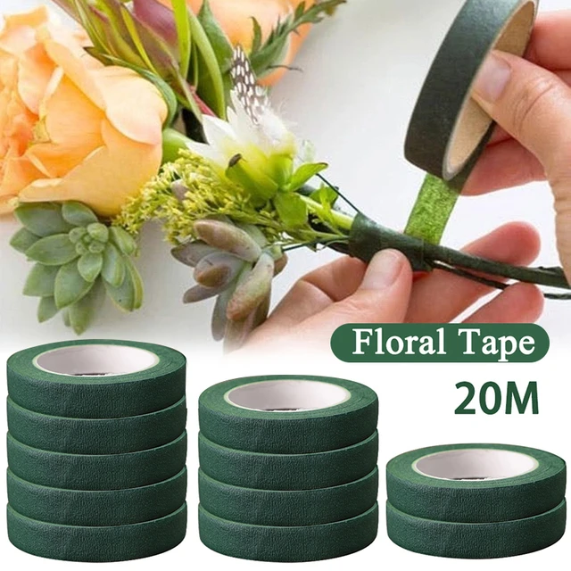 Durable Rolls Waterproof Green Florist Stem Elastic Tape Floral Flower 12mm  Tape 