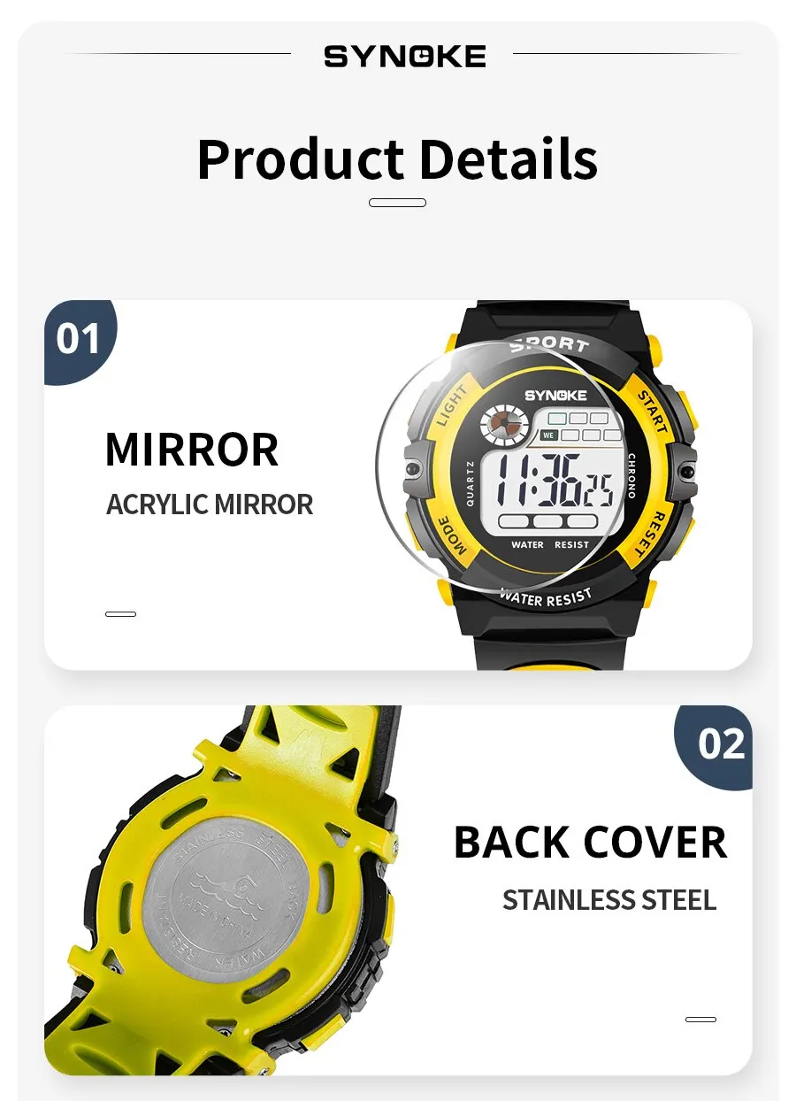 S68654981227f40b1a60bb29a1eed52bbv Multifunctional Night Student Children Electronic Watch Sports Waterproof Boy Electronic Watch Waterproof Light Fashion Mallzona