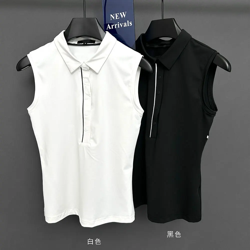 Women's Golf Sleeveless T-shirt Golf Sports Shirt Comfortable Breathable Quick Drying women tops