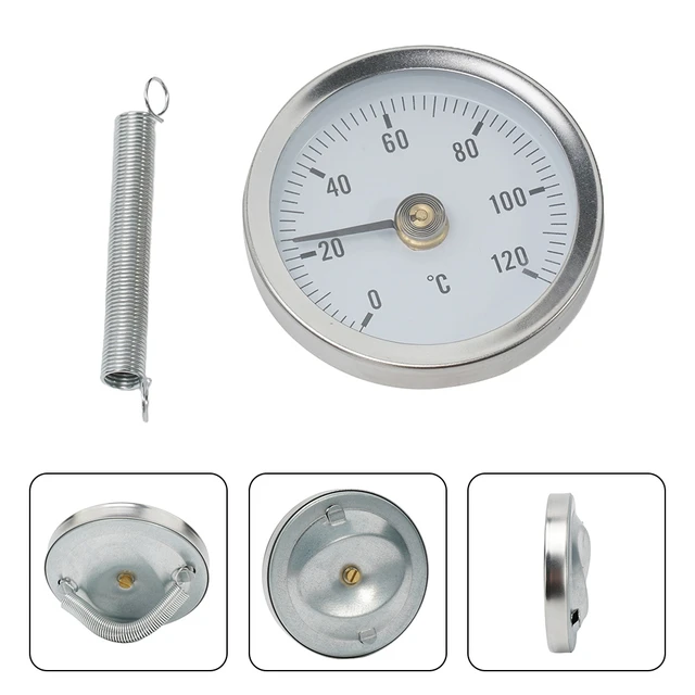 Bimetal Thermomet Temperature Gauge Clip-on Pipe With Spring Thermometer