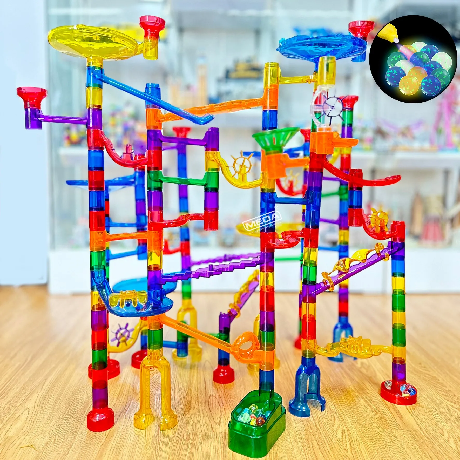 Safety Material Educational Toys Marble Toys Ball Track Assembly Building Blocks kids' Marbel Run Rail Track
