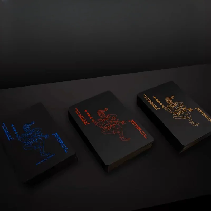 1 Set Black Foil Plated Poker Cards Waterproof Playing Card Limited Edition Collection Magic Poker Creative G playing cards,poker set