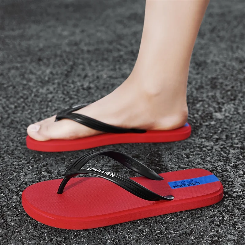Herren-Flip-Flops, einfarbige Sommerschuhe für Herren, atmungsaktive Schuhe, Strand-Hausschuhe, geeignet für tägliche Spaziergänge im Innen- und Außenbereich – Detail 30