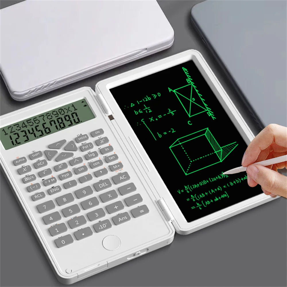 Calculator Electronic Memo Pad LCD Writing Tablet Portable Rechargeable Drawing Board Office Handwriting Notebook