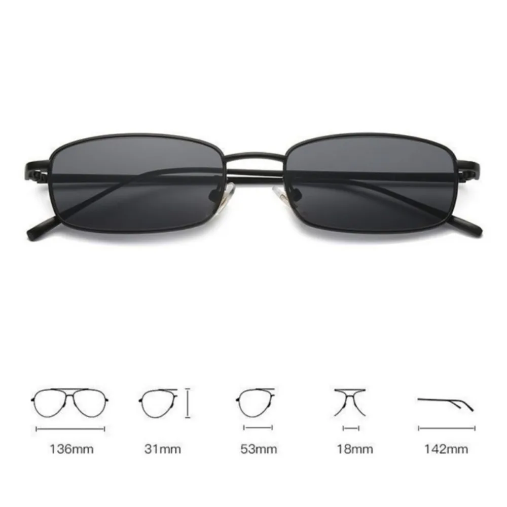 Fashion Retro Small Square Frame Sunglasses For Women Men Rectangle Sun Glasses Summer UV Protection Shades Vintage Eyewear
