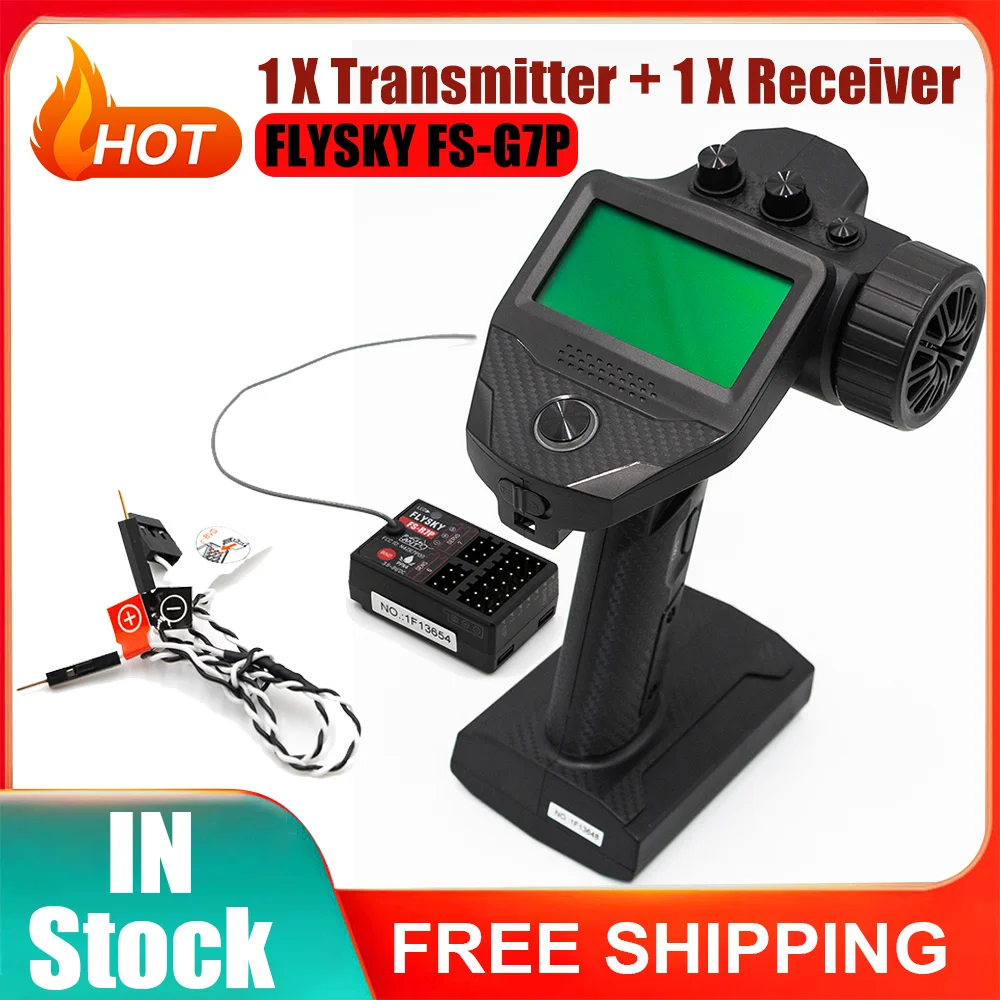 FLYSKY 2.4GHz FSG7P 7CH ANT Transmitter + FSR7P Receiver Kits for RC