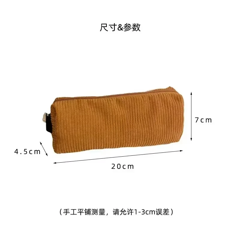 Astuccio In Velluto A Coste Con Doppia Cerniera E Manico – Capiente Per 40-60 Penne, Organizer Scuola E Ufficio, Lavabile, Blu