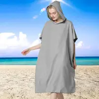 Towel Poncho Adult Absorbent Microfiber Swimming Adult Bathrobe Quick-Dry Changing Towel Beach Poncho Hooded Bath Towel For Men 2
