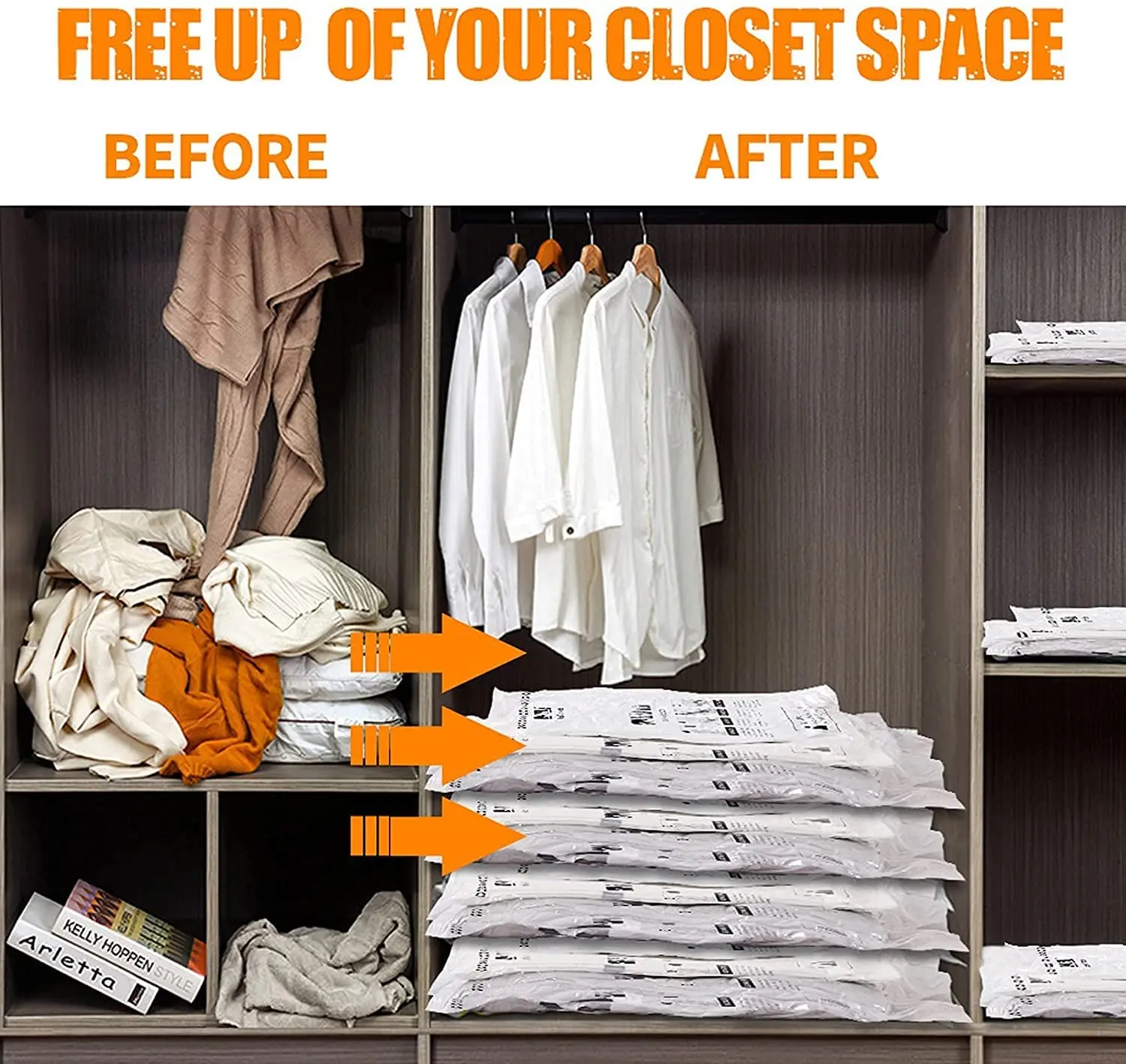 10Pcs Vacuum Storage Bag Seal Storage Clothing Bags for Dress Coats Jackets  Closet Organizer Vacuum Covers Space Saving Reusable - AliExpress