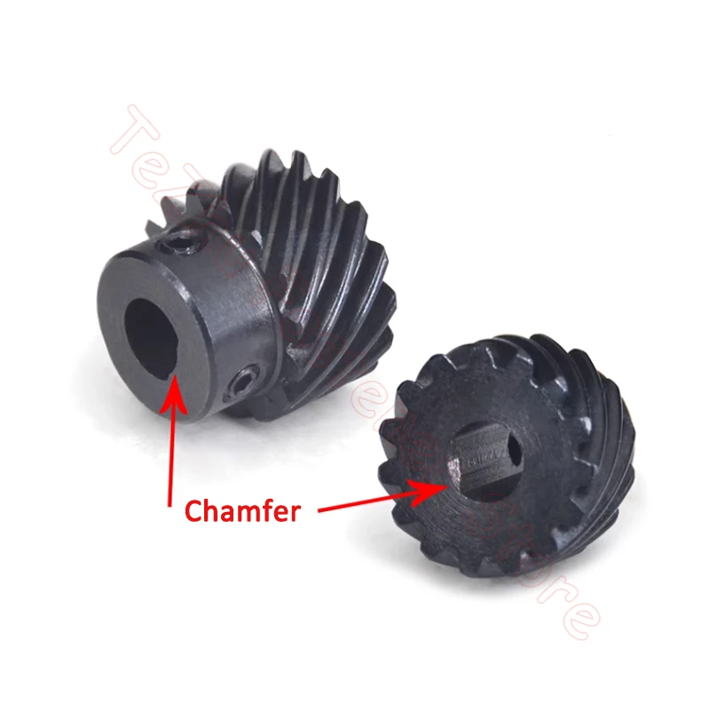 45 Degree Helical Gear 12 13 14 15 16 18 20 Teeth 45# Steel Gear D Hole 5x4.5/6x5.5/8x7/8x7.5/10x9mm Left/Right Spiral 1pc 1M