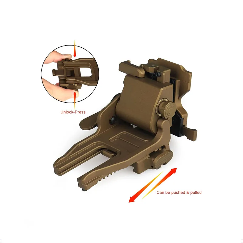 L4G24 NVG Helmet Mount for PVS15/18/31-Quick Release Aluminum Tactical Night Vision Goggles Adapter