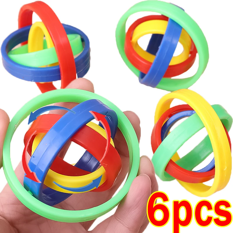 

1-6pcs Stress Relief Sensory Fidget Toys Children 3D Novelty Rainbow Finger Spinners Kid Decompression Magic Intelligence Games