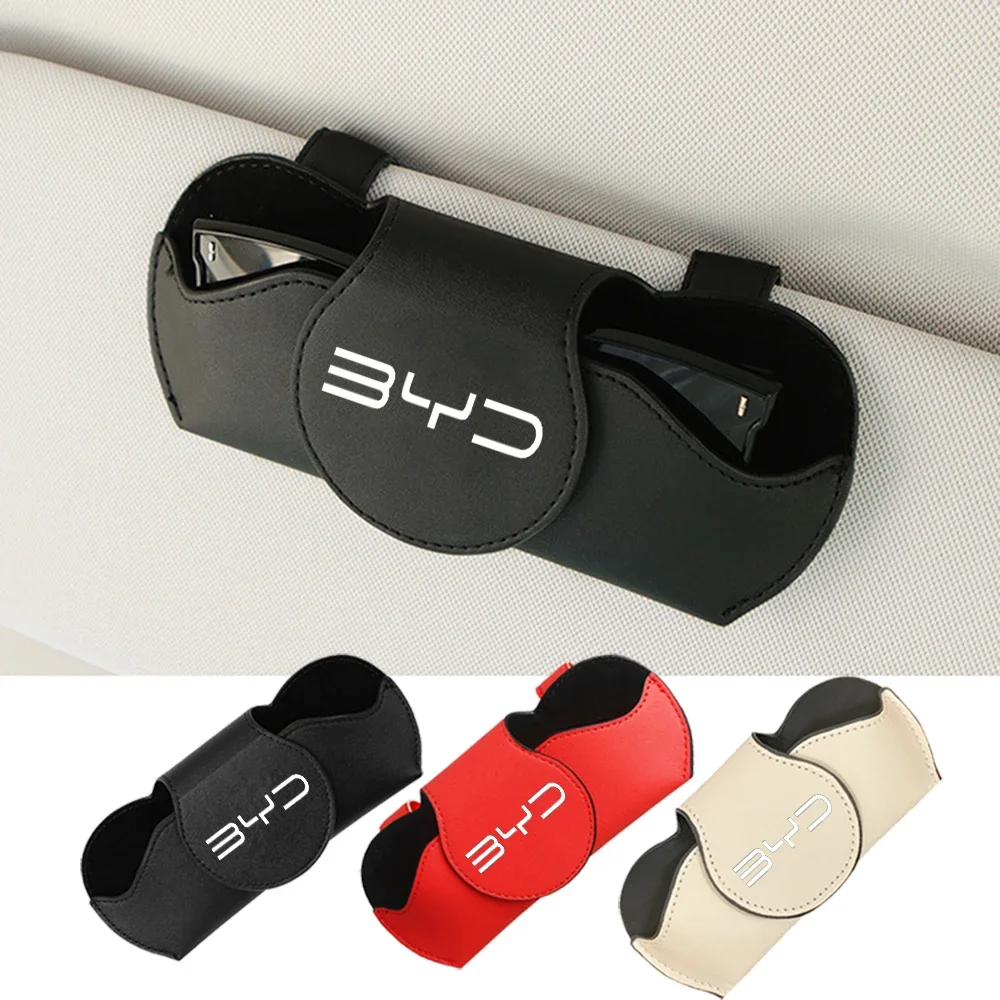 Car Glasses Case Sunglasses Clip Card Ticket Holder For BYD Atto 3 Act 3 Tang F3 E6 Dmi Yuan Song plus ev