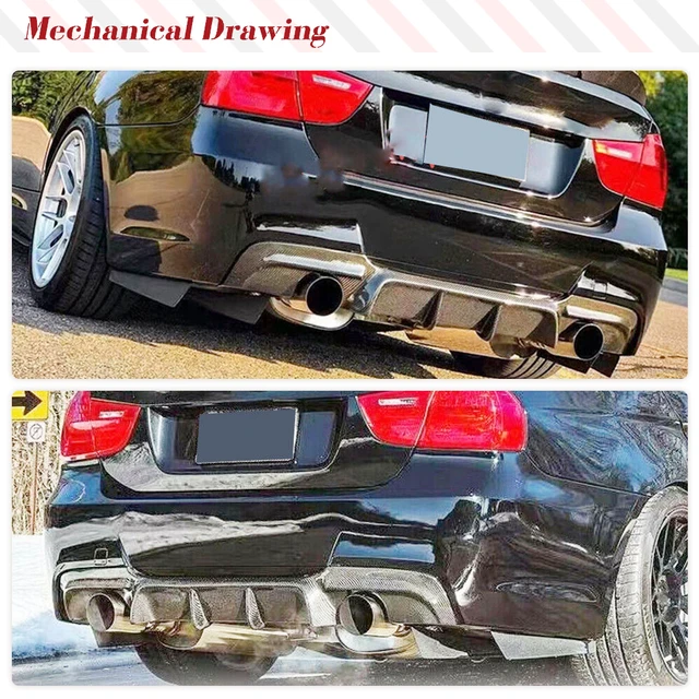  MCARCAR KIT Carbon Fiber Rear Bumper Diffuser for BMW