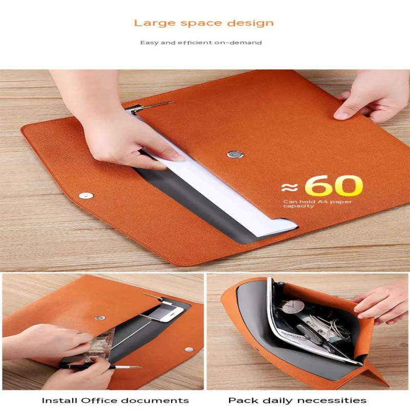 File Information Bag A4 Large Capacity Magnetic Buckle Waterproof Office Storage