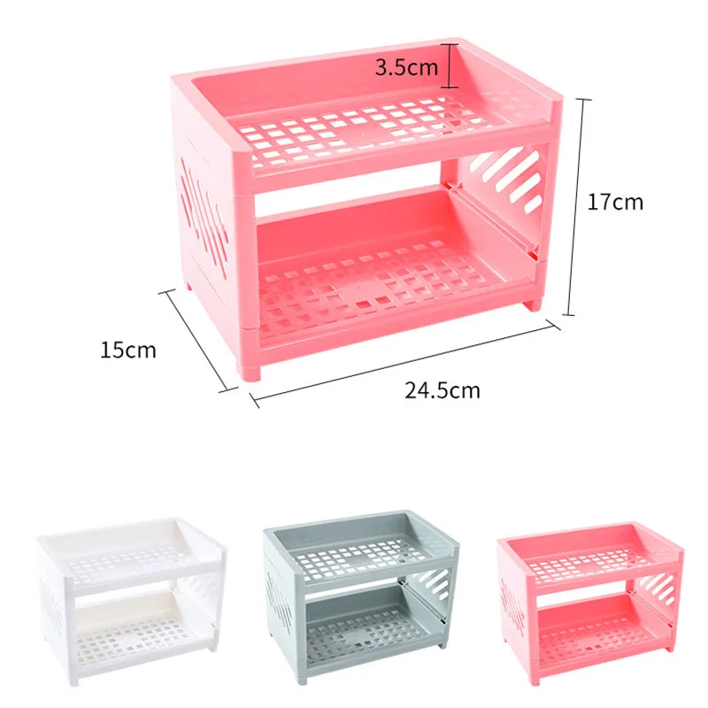 Stationery Organizer Double Fold Storage Shelf Desktop Storage Desk Accessories Organizers Office School Supplies