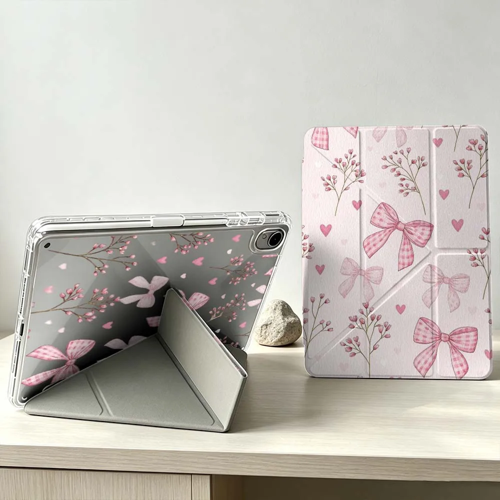 Bow Floral Heart Pattern Soft Tablet Case