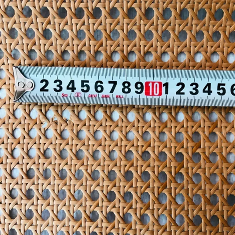 Rattan Cane Weaving Material Rattan Weaving Material 20-700CM Long 40-55CM Wide Plastics Cane Webbing Real PE Decoration Rattan Roll Wall Decor Furniture Repair Material Home Tools