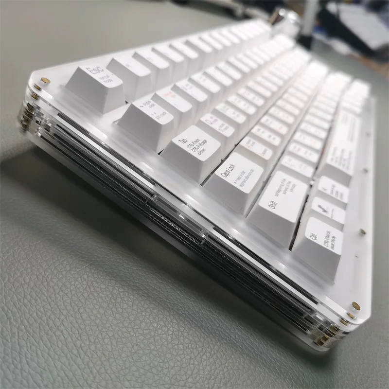 Minimalista Branco Pbt Keycap para mx Switch Teclado Mecânico 131 Teclas Perfil Estilo Programador Faça Você Mesmo Gk61 - Imagem 4
